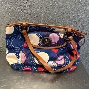 Royal Blue & Multi Color Coach Bag Preowned